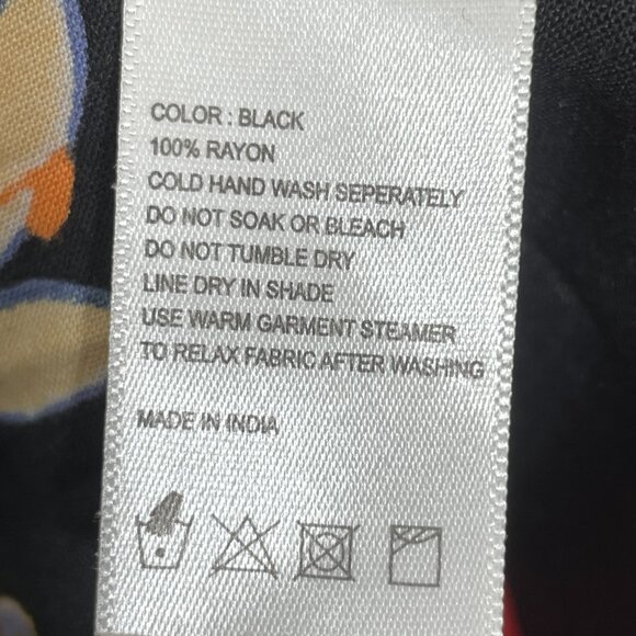 XIX Palms Hawaii Maxi Wrap Dress Size S  Floral Long Rayon Short Sleeve Resort‎ - Picture 8 of 8